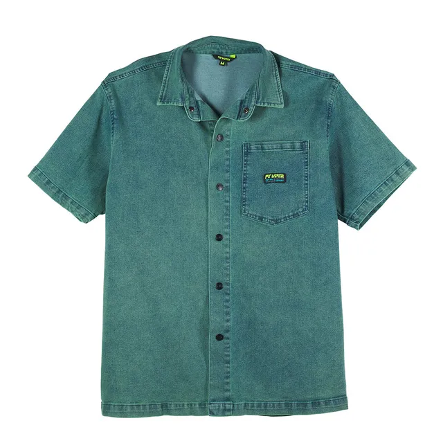 pit-viper-rec-center-sport-denim-short-sleeve-shirt image 1