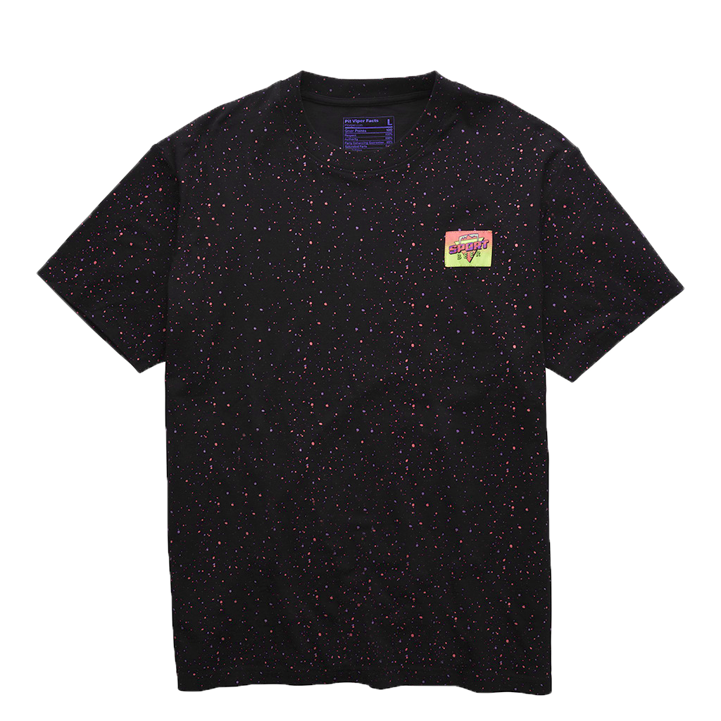 pit-viper-night-splatter-short-sleeve-tee-glow-in-the-dark-cotton-t-shirt image 1