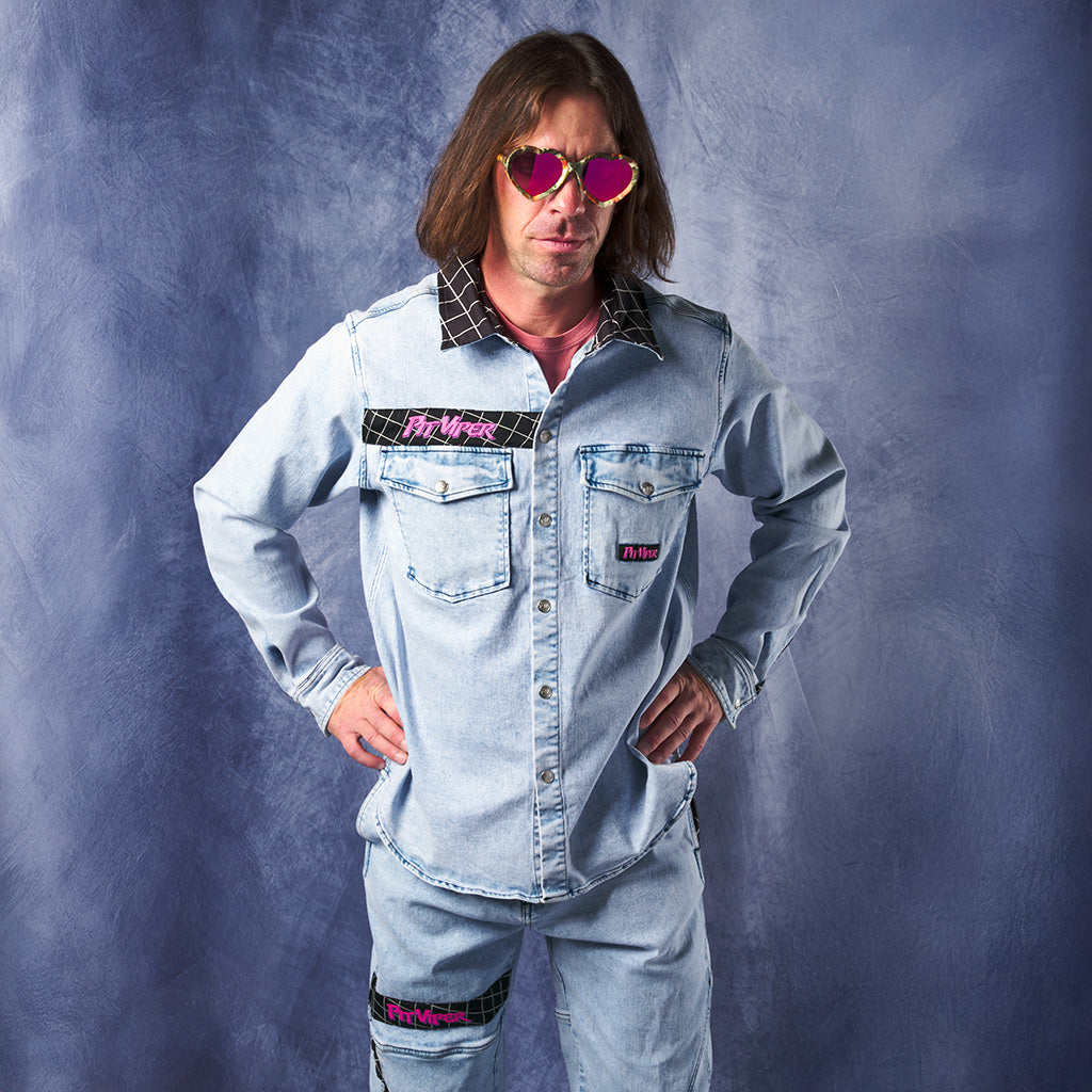 pit-viper-the-surge-matrix-sport-denim-button-down-fw25 image 2