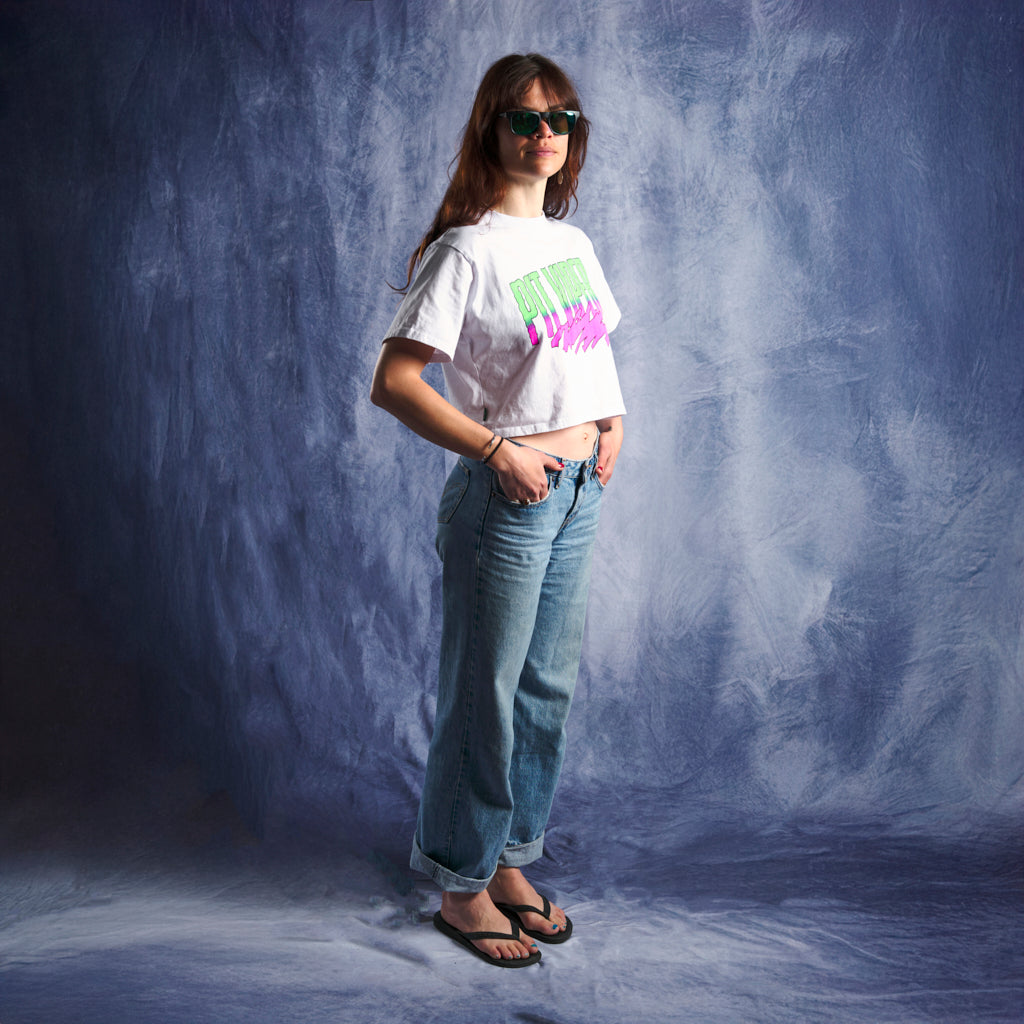 pit-viper-white-artificial-crop-tee-women-s-cropped-t-shirt image 2