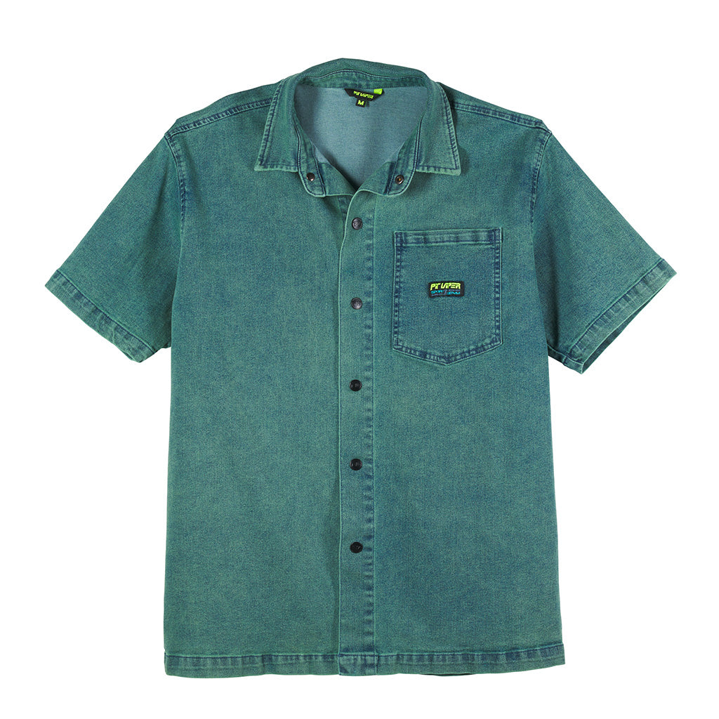 pit-viper-rec-center-sport-denim-short-sleeve-shirt image 1