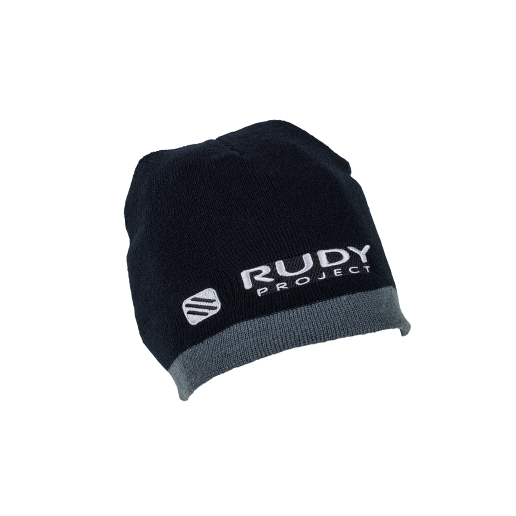 rudy-project-beanie-acrylic-knit-two-toned-embroidered-logo image 1